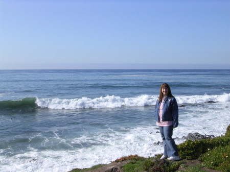 My wife at the coast