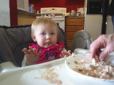 her first birthday cake