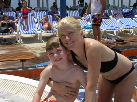 Bailey and I at the pool on our cruise to Mexico!