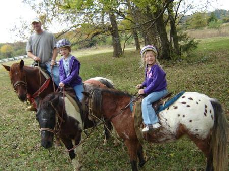 Me and my daughters on horseback