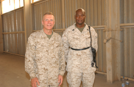 1stSgt Fulton with General Hagee in Iraq (August 2005)