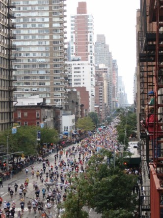 View from my Apt in NYC (NYC marathon)