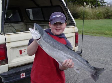 Logan's first steelhead