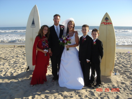 My family on my wedding day on Huntington State Beach