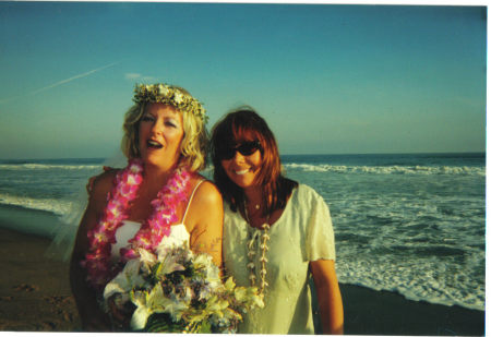 Brooke H. wedding on Laguna Beach...I'm the brunette.