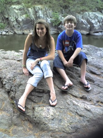 My kids Sara and Andy at Interstate park