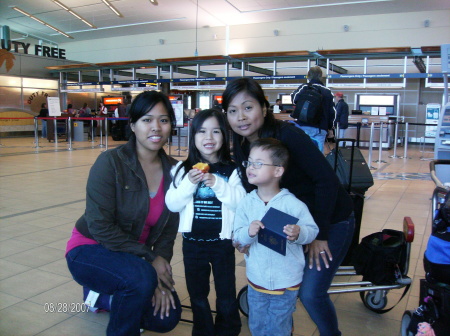 At the Edmonton airport w/cousin Charlene.