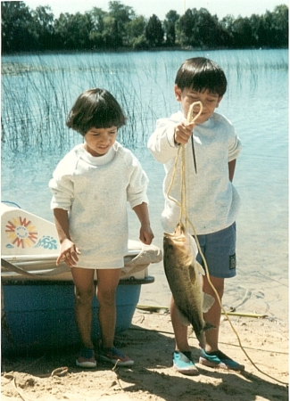 Mario & Sonia's 1st Fishing trip (son & daughter)1995