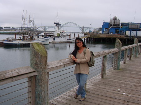 oregon coast taking in the ocean.