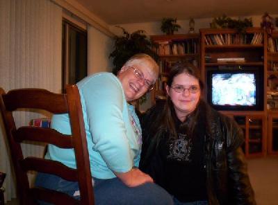 im with my god mom around xmas in 06!