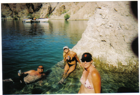 The big kids at lake Mojave(L to R Me,Katie and my wife Jerri)