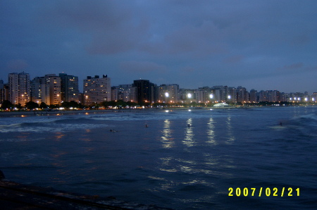 Santos Brazil at night