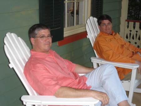 Mark (left) and his twin brother David in St. Michaels, Md.