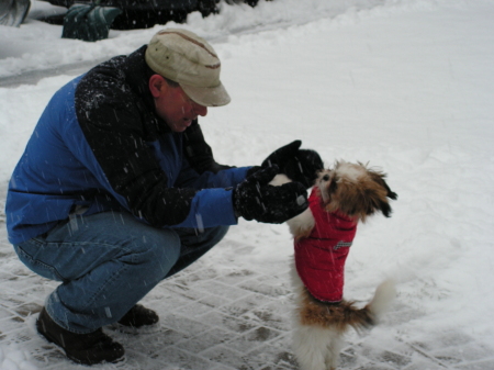 Noelle's first snow.