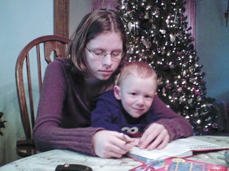 My youngest daughter and Grandson