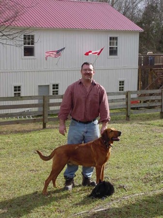 Jason and his coon hound, College Grove, TN  !