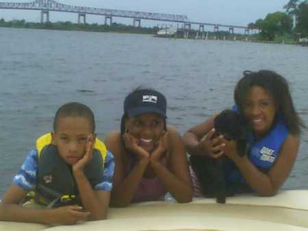 Me and My Babies on the boat