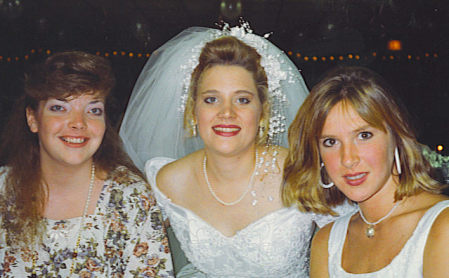 Me, Lisa Burda-Smith, and Jorie Stage-Salazar at Jorie's wedding.