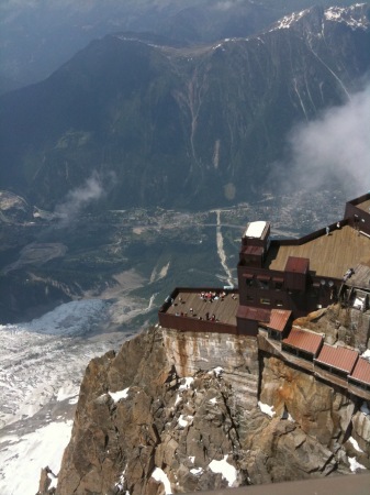 Looking down toward Chamonix