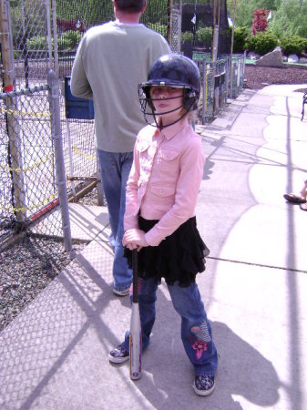 Carolalice at the batting cages
