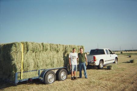 Loading hay in Hondo Texas