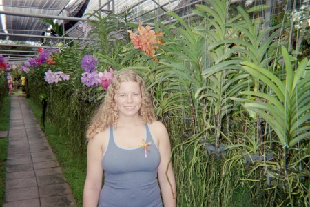 Jen (My Wife) In a Orchid Farm in Thialand.