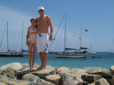 Graysen (10) and dad in St. Thomas 2008