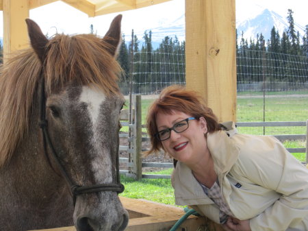 me and a horsey in the canadian yukon