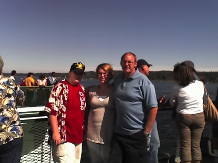 Sam, Lauren and Greg on the Ferry ride