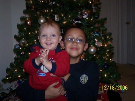 Jeriko and Justus at Christmas