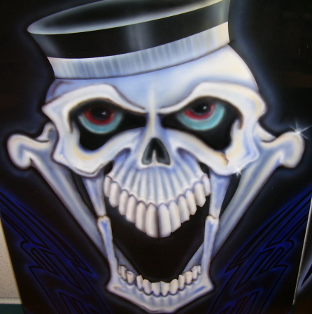 Airbrushed skull