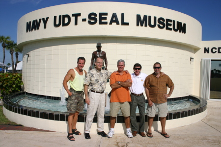 Chuck (center) and SEAL buddies from BUD/S Class 114