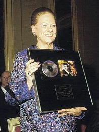 Receiving her Platnum Album in NYC  1990