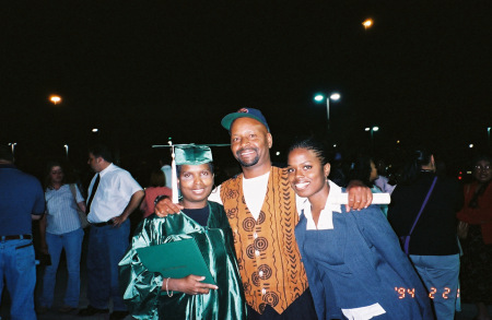 Connie,Athur(my husband) and Levette(my daughter) at my graduation