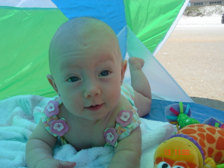 Khloe' at the beach