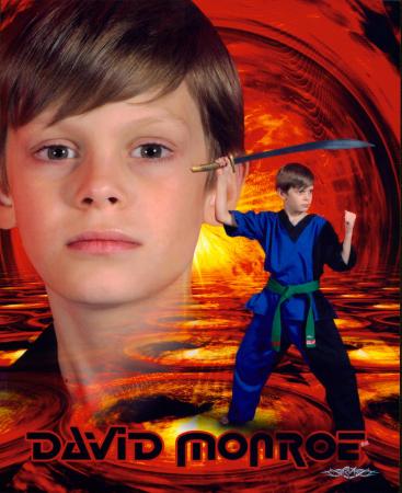 David karate pose red age 8