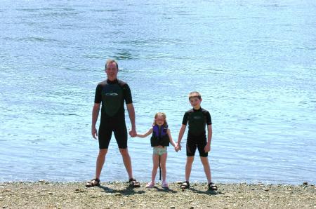 Me and 2 of my 3 at our beach place