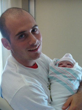 daddy with new baby briana nicole
