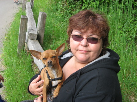 My mom and dog