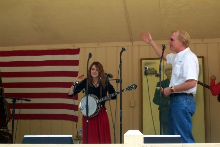 Emceeing at The Bill Monroe Bluegrass Festival 2006