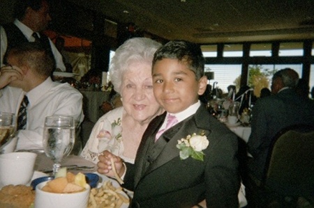 My youngest boy, Jeremy with Great Grandma