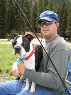 My boy Ace and I out fishin'