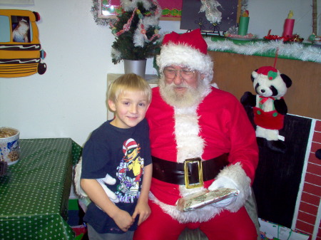 my son Christopher w/ santa