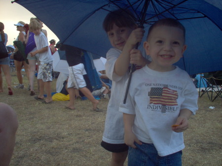 My son and daughter at Celebrate Freedom