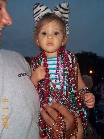 Alana at MArdi Gras 2007