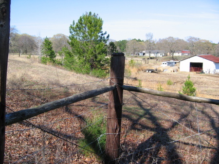 View of pastures & barn