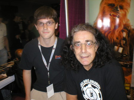 My son Jamison and Peter Mayhew (Chewbacca from Star Wars)