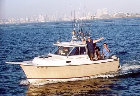 Brother Ken and his boat, San Diego harbor