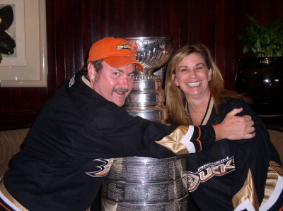 Anne and I with the 2006-2007 Stanley Cup