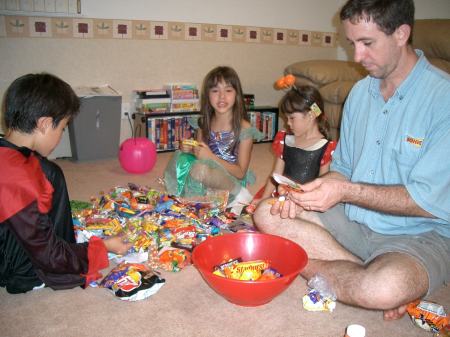 The kids and me Halloween 2006